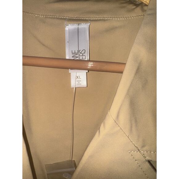 New Wynne Layers Trench Coat Chiffon Pleated Back Women's XL Academia Carmen - Picture 8 of 9